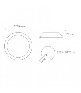 Downlight Led BOXSTER 30W 3200LM IP20 Redondo Blanco