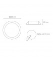 Downlight Led BOXSTER 30W 3200LM IP20 Redondo Blanco