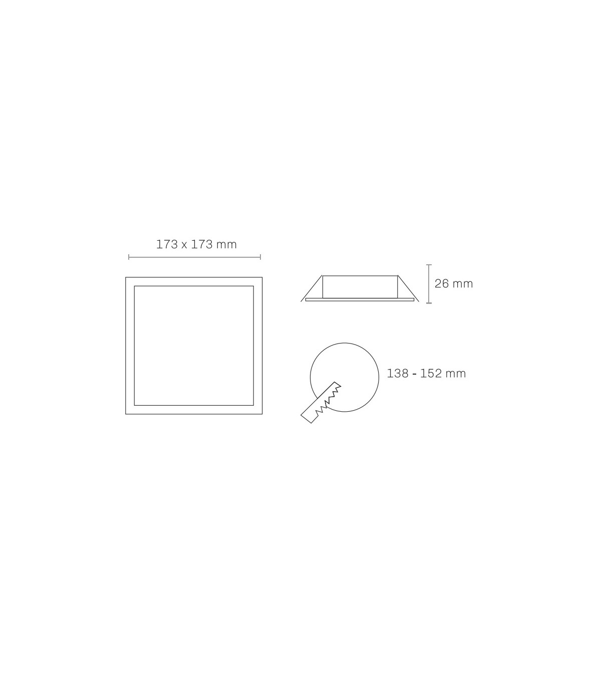 Downlight Led BOXSTER 18W 1850LM IP20 Cuadrado Blanco