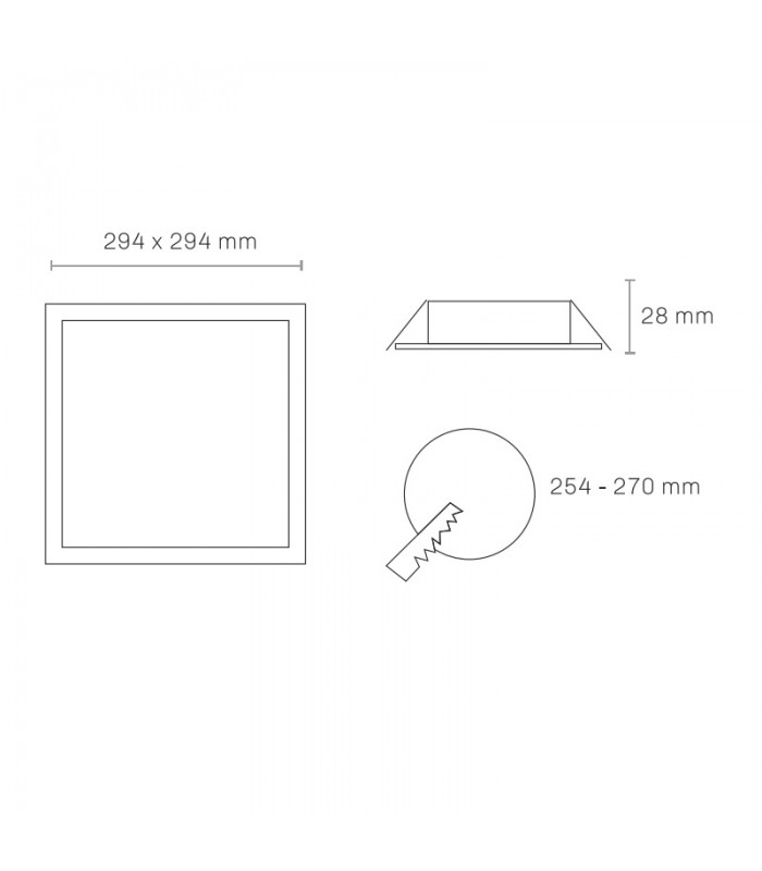 Downlight Led BOXSTER 30W 3200LM IP20 Cuadrado Blanco