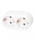 Ladrón Doble Plano Schuko 2P+TT 10/16A 250V