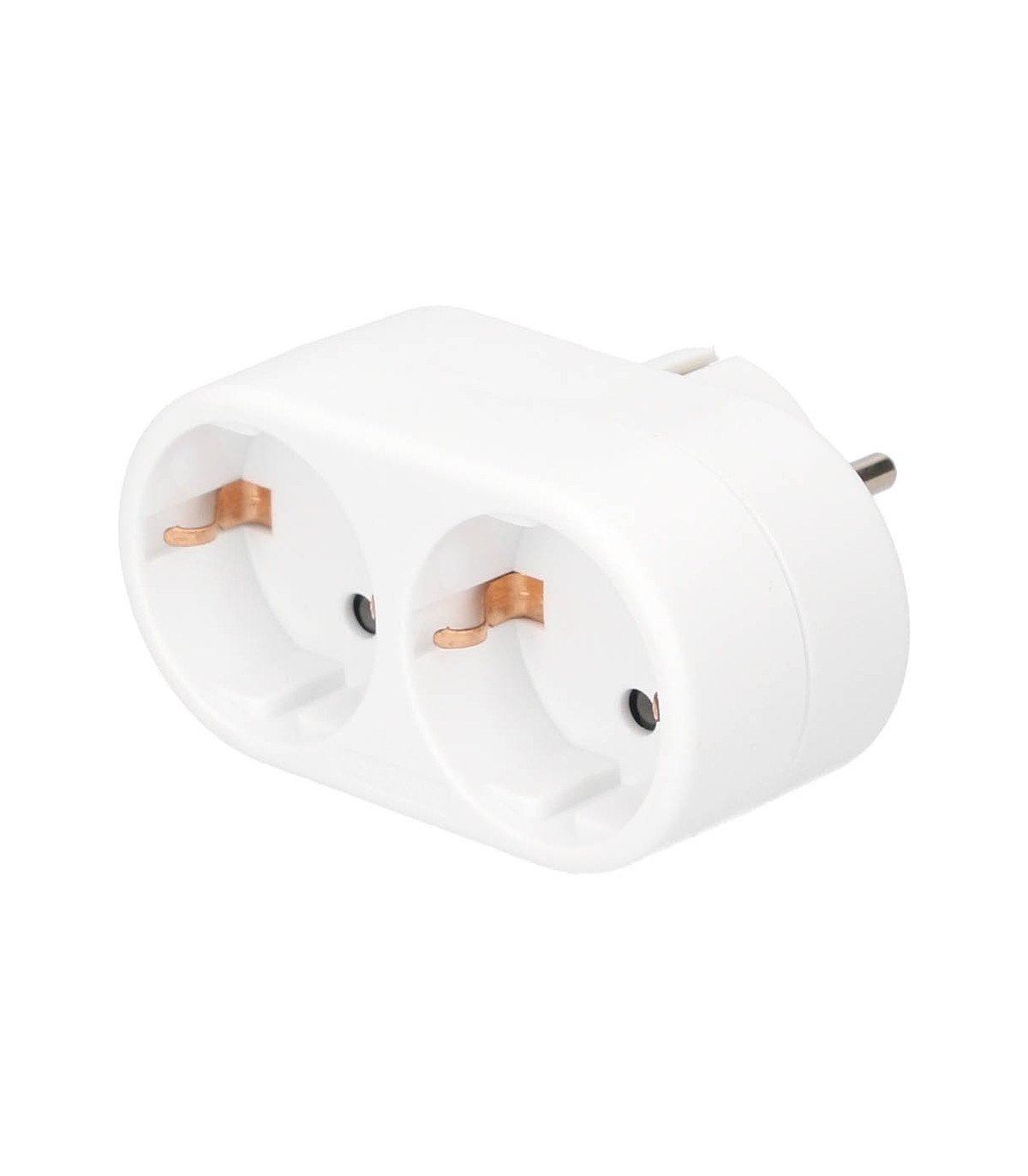 Ladrón Doble Plano Schuko 2P+TT 10/16A 250V