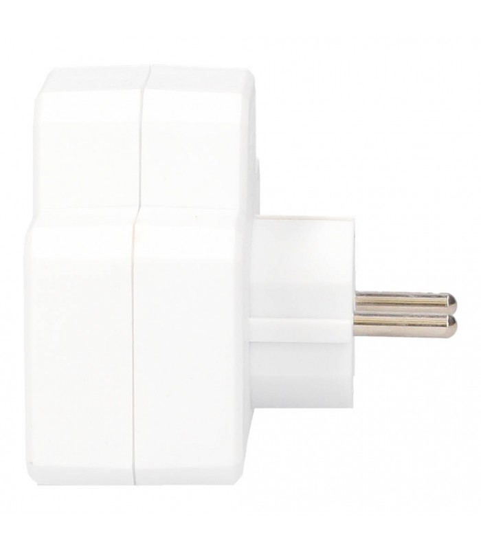 Ladrón Doble Con Interruptor Schuko 2P+TT 16A 250V
