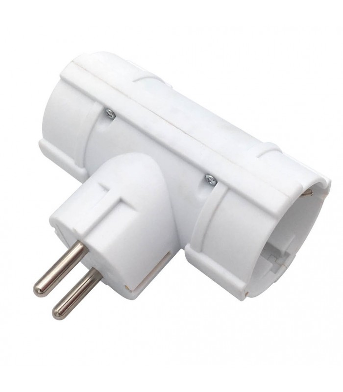 Ladrón Doble Salida Schuko 16A 250V