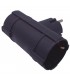 Ladrón Doble Salida Negro Schuko 16A 250V
