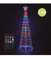Árbol LED KIONDO Inteligente Bluetooth y Mando 1.2m 24 Funciones IP44 RGB