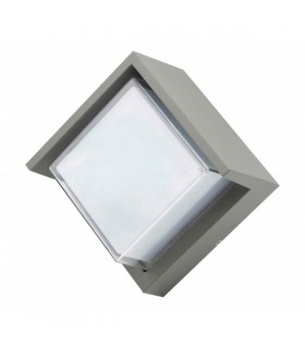 Aplique de pared LED Cinza 12W 840Lm 120º IP54 Gris