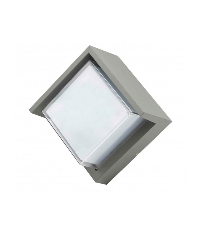 Aplique de pared LED Cinza 12W 840Lm 120º IP54 Gris