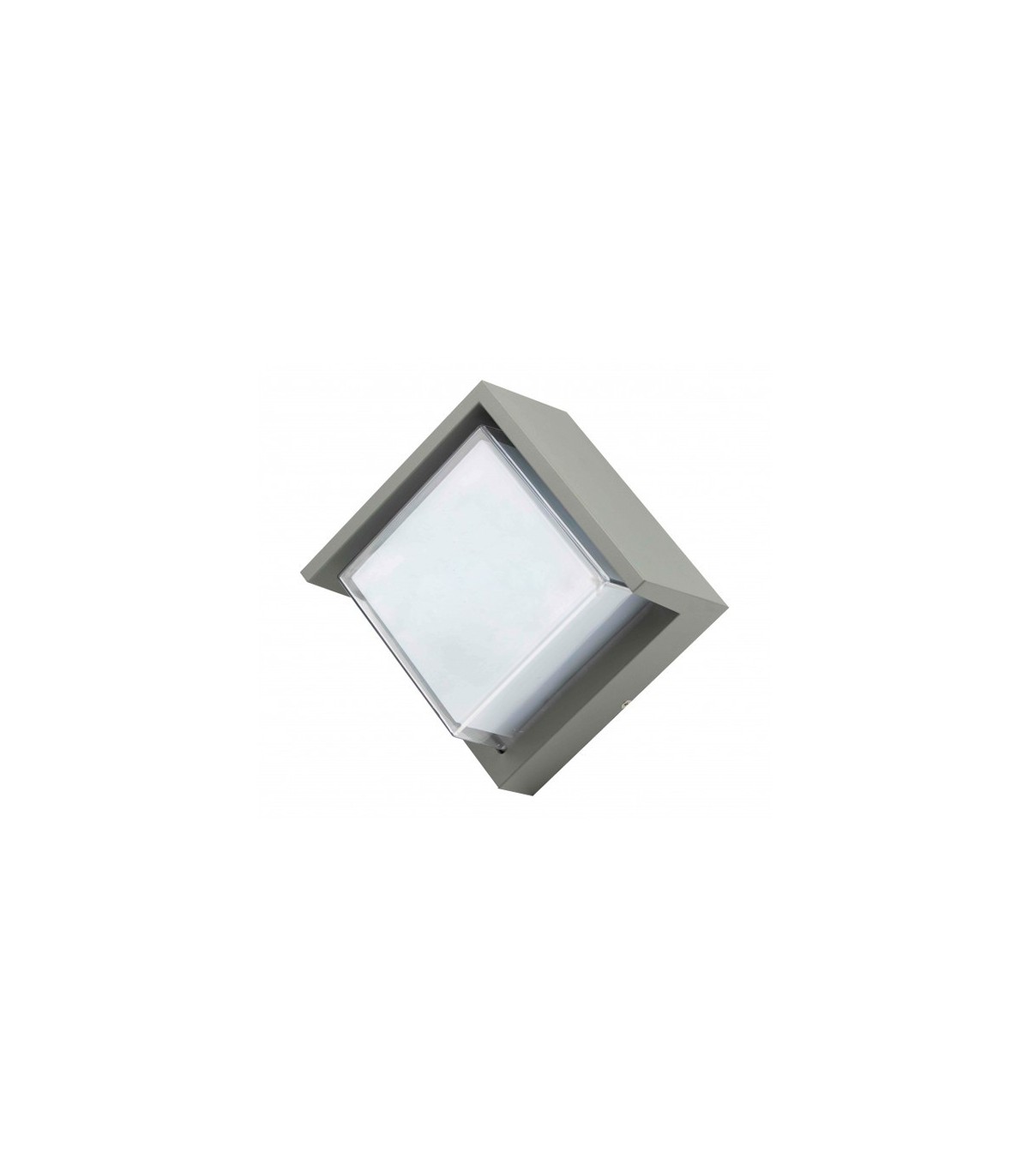 Aplique de pared LED Cinza 12W 840Lm 120º IP54 Gris