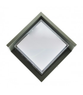 Aplique de pared LED Cinza 12W 840Lm 120º IP54 Gris