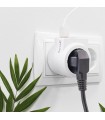 Ladrón base Schuko 16A 250V + 2USB + USB tipo C
