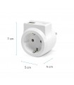 Ladrón base Schuko 16A 250V + 2USB + USB tipo C