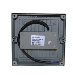 Aplique de pared LED Cinza 12W 840Lm 120º IP54 Gris