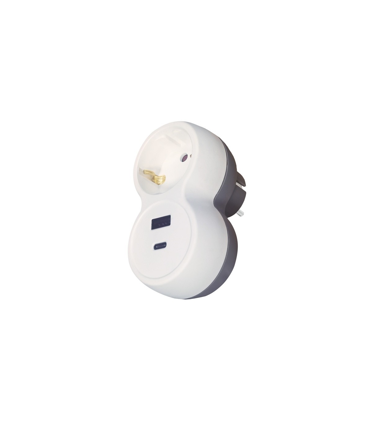 Ladrón ECO base Schuko 16A 250V + USB + USB tipo C