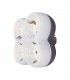 Ladrón cuádruple plano Schuko 16A 250V