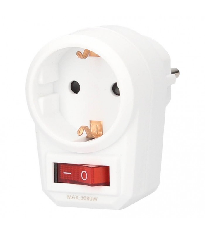 Ladrón Simple Con Interruptor Schuko 2P+TT 16A 250V
