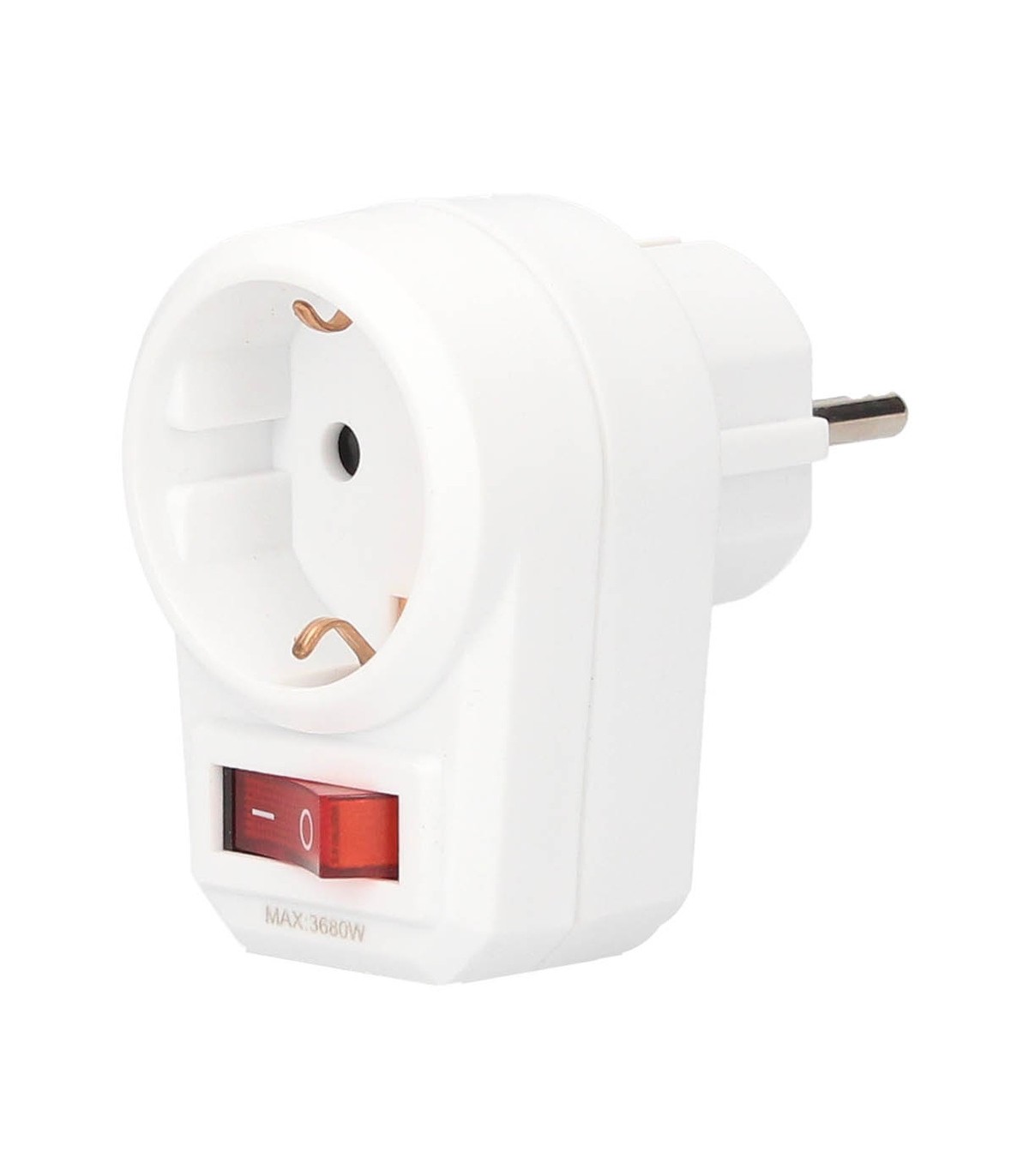 Ladrón Simple Con Interruptor Schuko 2P+TT 16A 250V