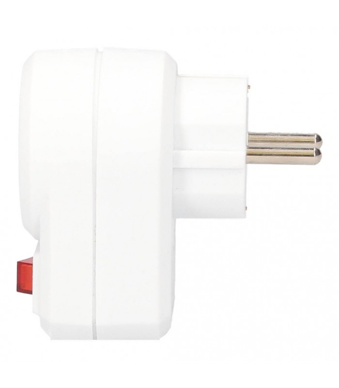 Ladrón Simple Con Interruptor Schuko 2P+TT 16A 250V