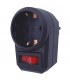Ladrón Simple Con Interruptor Negro Schuko 2P+TT 16A 250V
