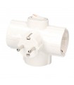 Adaptador Triple Salida Schuko Con Interruptor 16A 250V