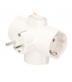 Adaptador Triple Salida Schuko Con Interruptor 16A 250V