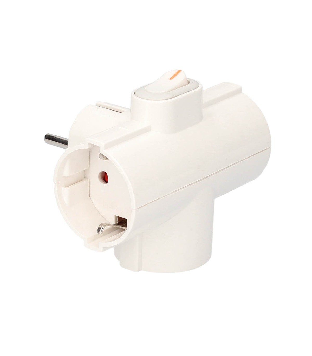 Adaptador Triple Salida Schuko Con Interruptor 16A 250V