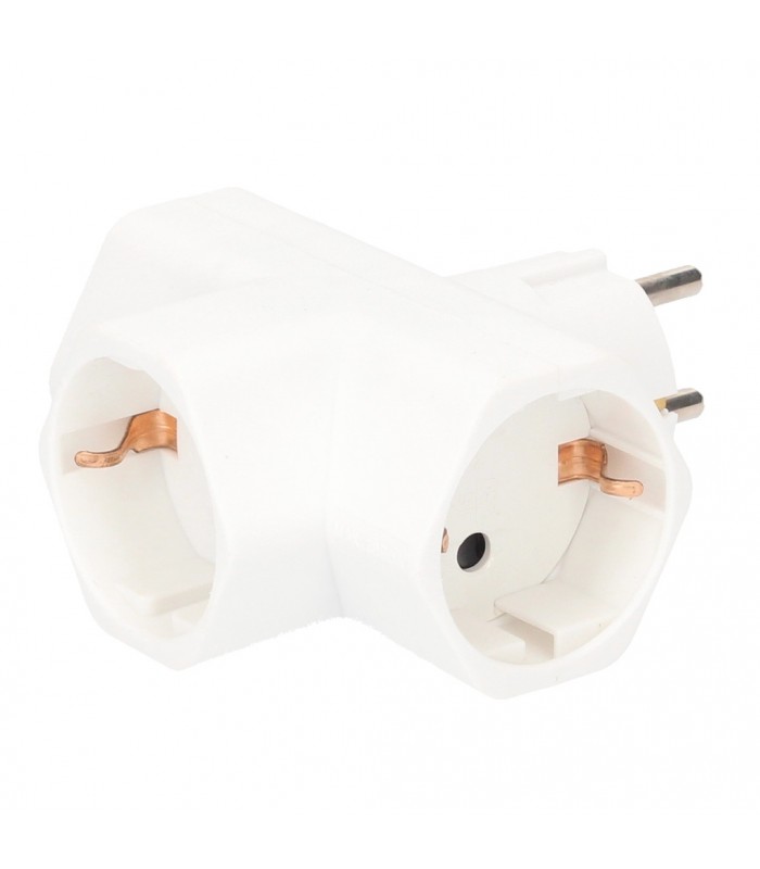 Ladrón Triple Schuko Interior Baquelita 16A 250V