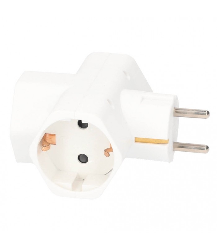 Ladrón Triple Schuko Interior Baquelita 16A 250V
