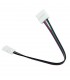 Ficha con cable para unir tiras de LED 10mm RGB