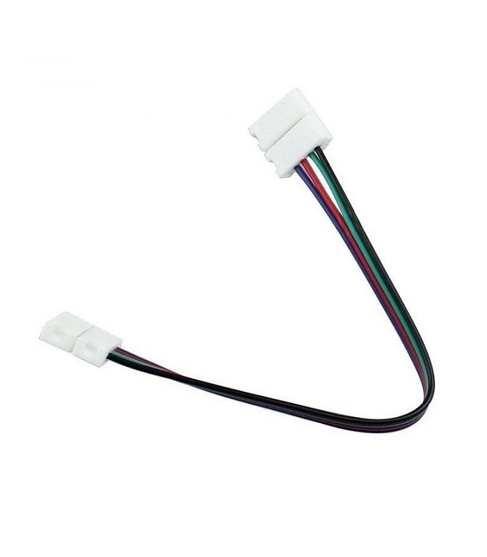Ficha con cable para unir tiras de LED 10mm RGB