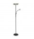 Lámpara de Pie IRIS Regulable 20+7W 1300+300Lm Negro
