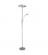 Lámpara de Pie IRIS Regulable 20+7W 1300+300Lm Plata