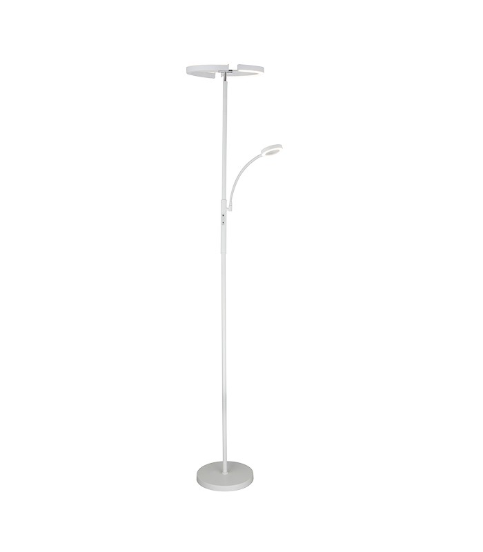 Lámpara de Pie IRIS Regulable 20+7W 1300+300Lm Blanco