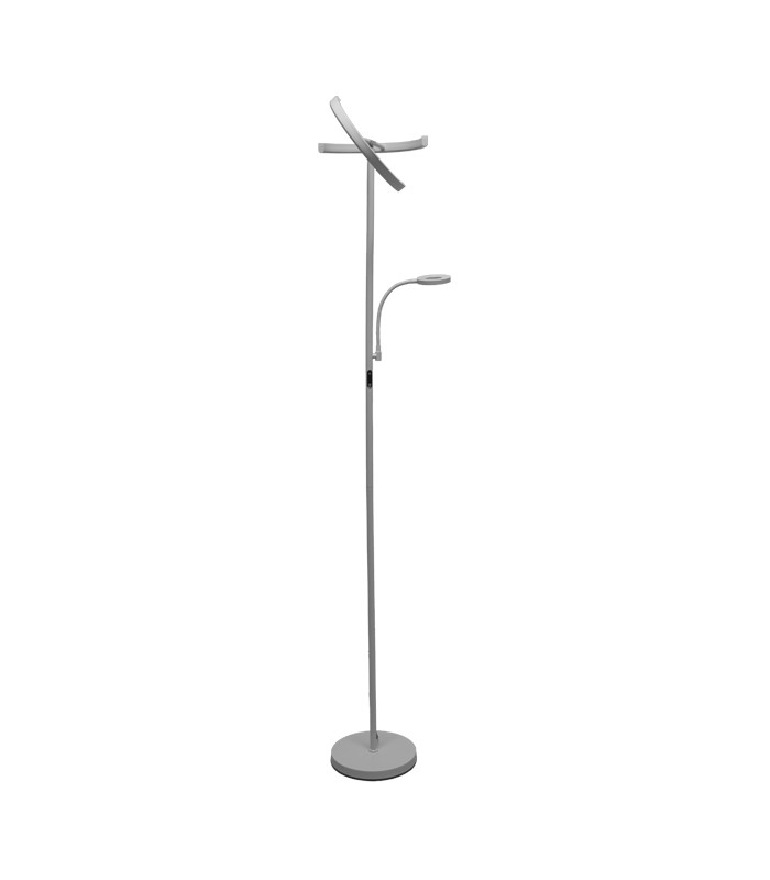 Lámpara de Pie IRIS Regulable 20+7W 1300+300Lm Blanco
