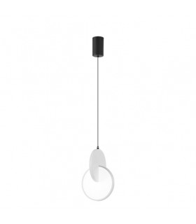 Lámpara Colgante CARLOTA NEGRO/BLANCO 1L 17W 2380Lm