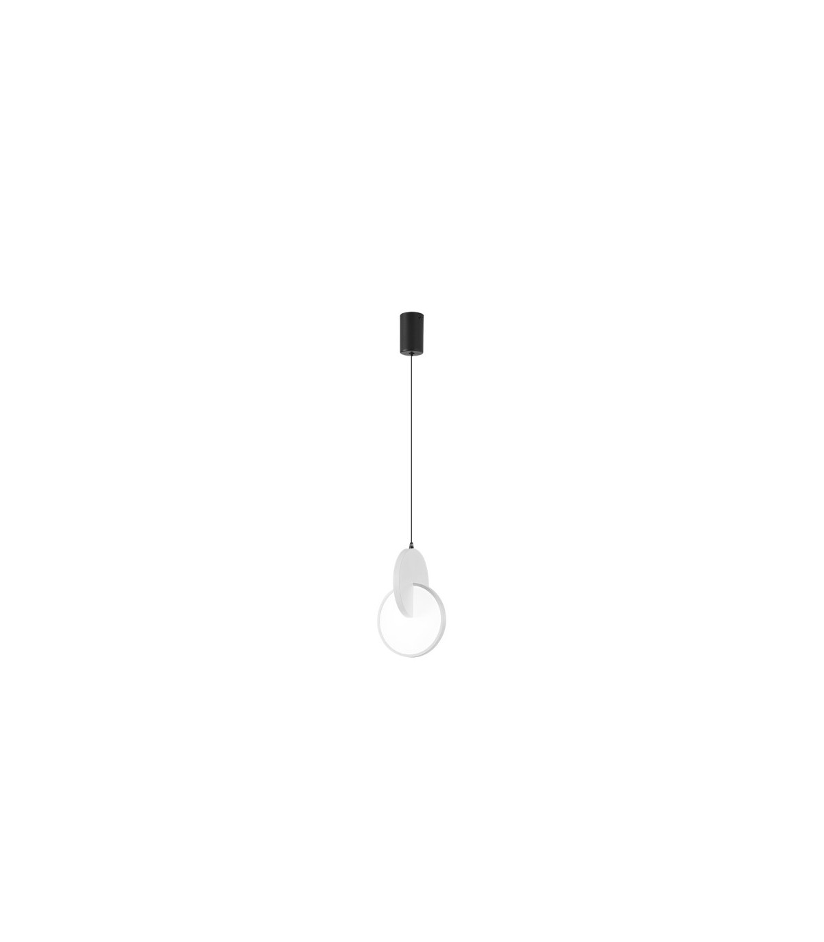 Lámpara Colgante CARLOTA NEGRO/BLANCO 1L 17W 2380Lm