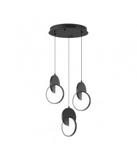 Lámpara Colgante CARLOTA NEGRO 3L 51W 7140Lm