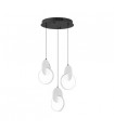 Lámpara Colgante CARLOTA NEGRO/BLANCO 3L 51W 7140Lm