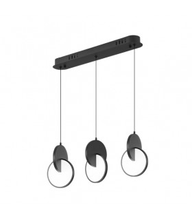 Regleta Colgante CARLOTA NEGRO 3L 51W 7140Lm