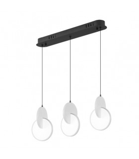 Regleta Colgante CARLOTA NEGRO/BLANCO 3L 51W 7140Lm