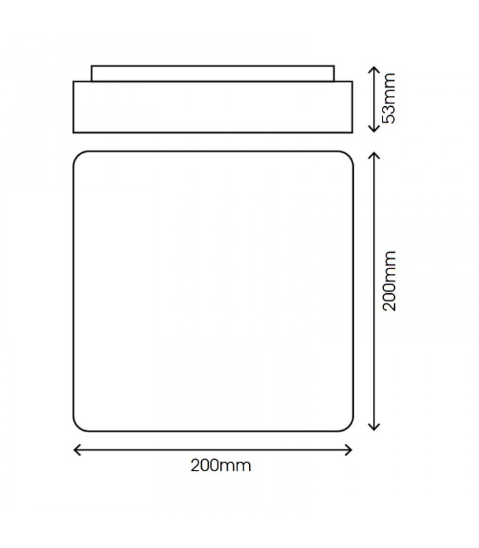 Plafón LED AQUA SQUARE 18W 2000Lm IP44