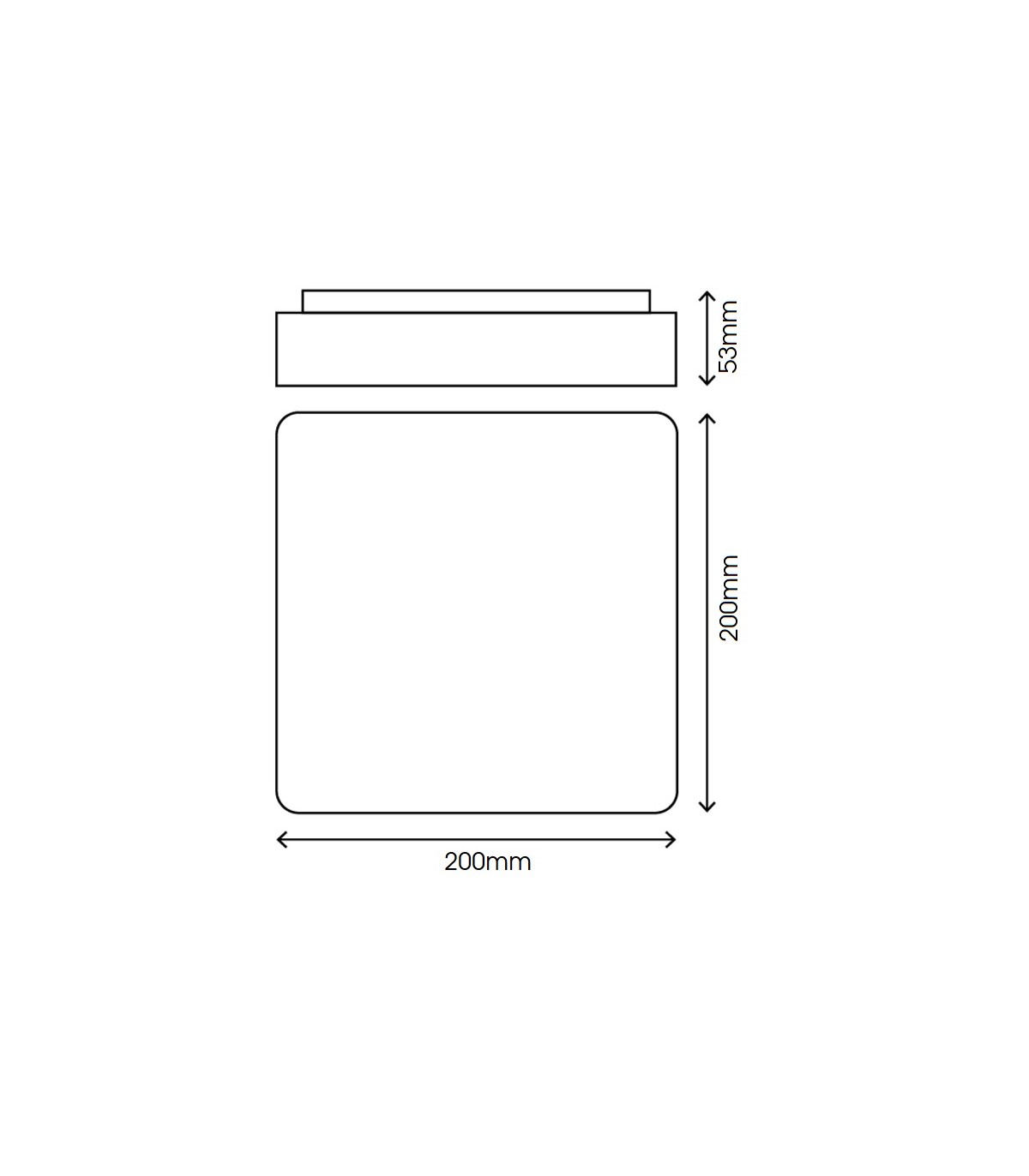 Plafón LED AQUA SQUARE 18W 2000Lm IP44