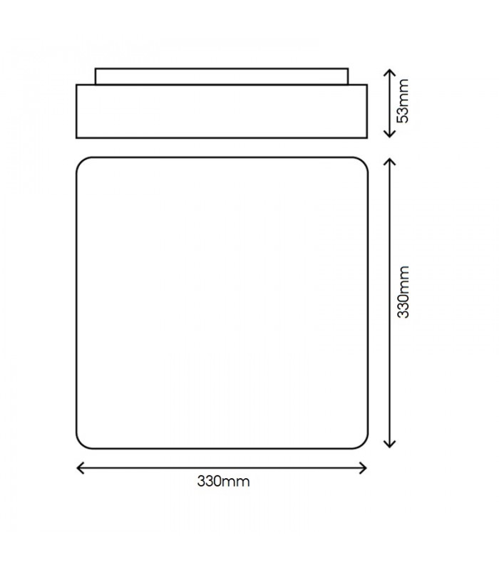Plafón LED AQUA SQUARE 42W 4500Lm IP44
