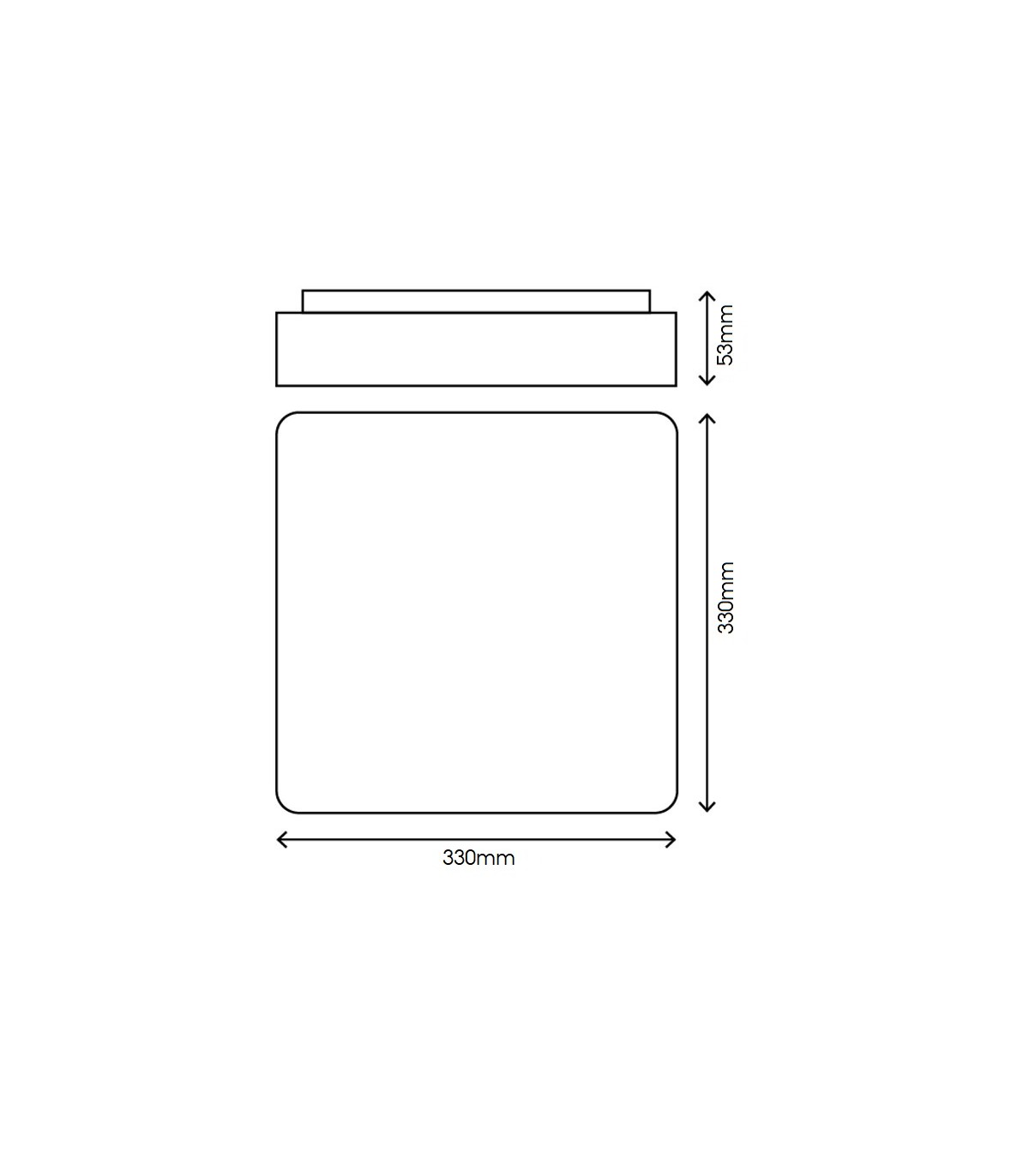 Plafón LED AQUA SQUARE 42W 4500Lm IP44