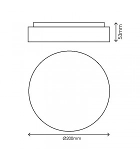 Plafón LED AQUA ROUND 18W 2000Lm IP44