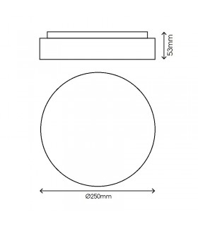 Plafón LED AQUA ROUND 28W 3000Lm IP44