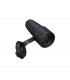 Base aérea Bipolar con tapa 10/16A 250V 4.8mm entrada recta Negra IP44