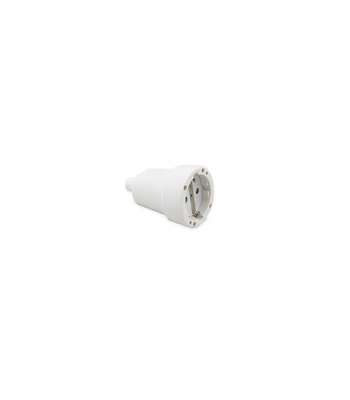 Base aérea Sucko 10/16A 250V 4.8mm entrada recta Blanca