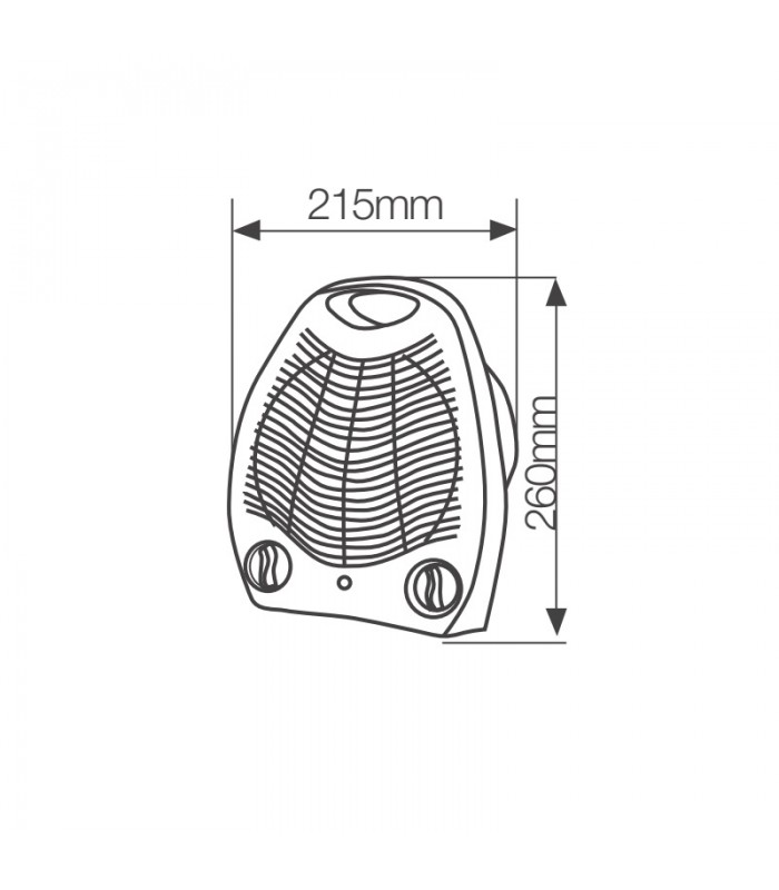 Calefactor De Suelo Vertical TUPA 2000W Blanco