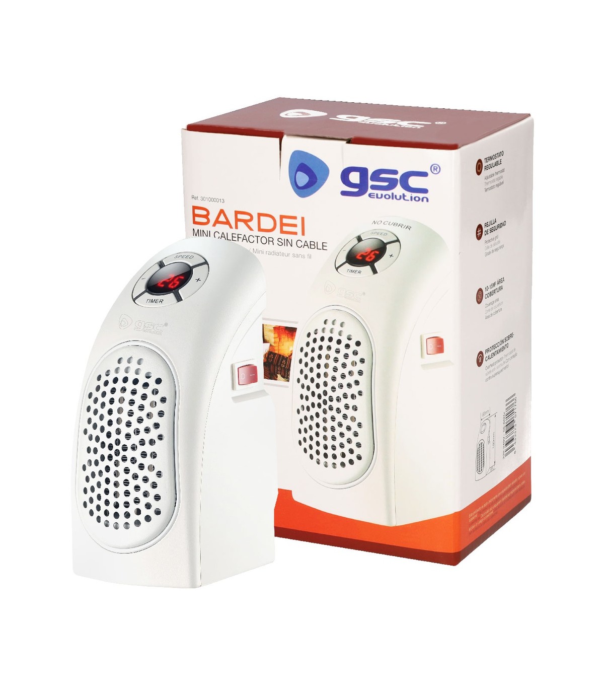 Mini Calefactor BARDEI 400W Blanco